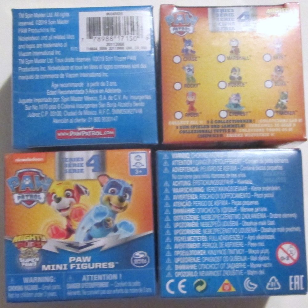Paw Patrol Blind Box Mini Figure Series 4 Qty 4 3+